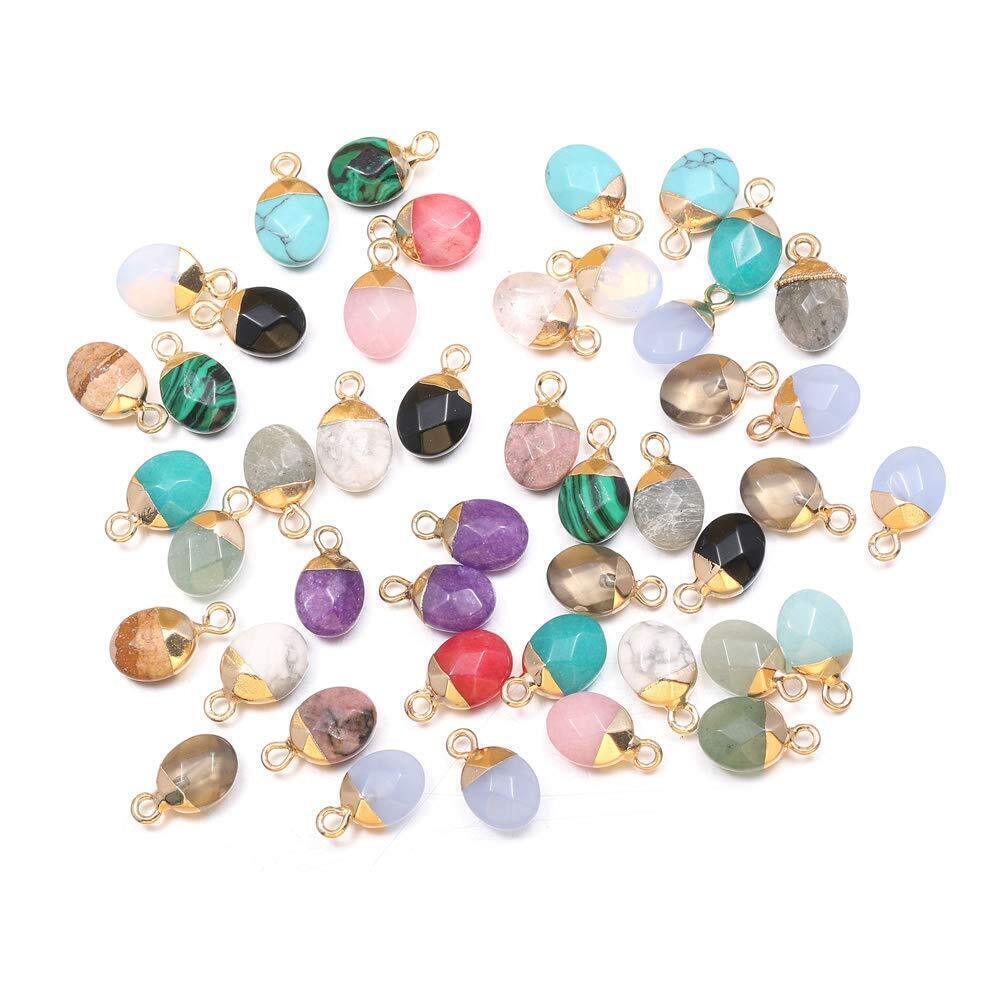2244 10PCs Natural Semi precious Stone Pendants,Charms 8x13mm for Jewelry
